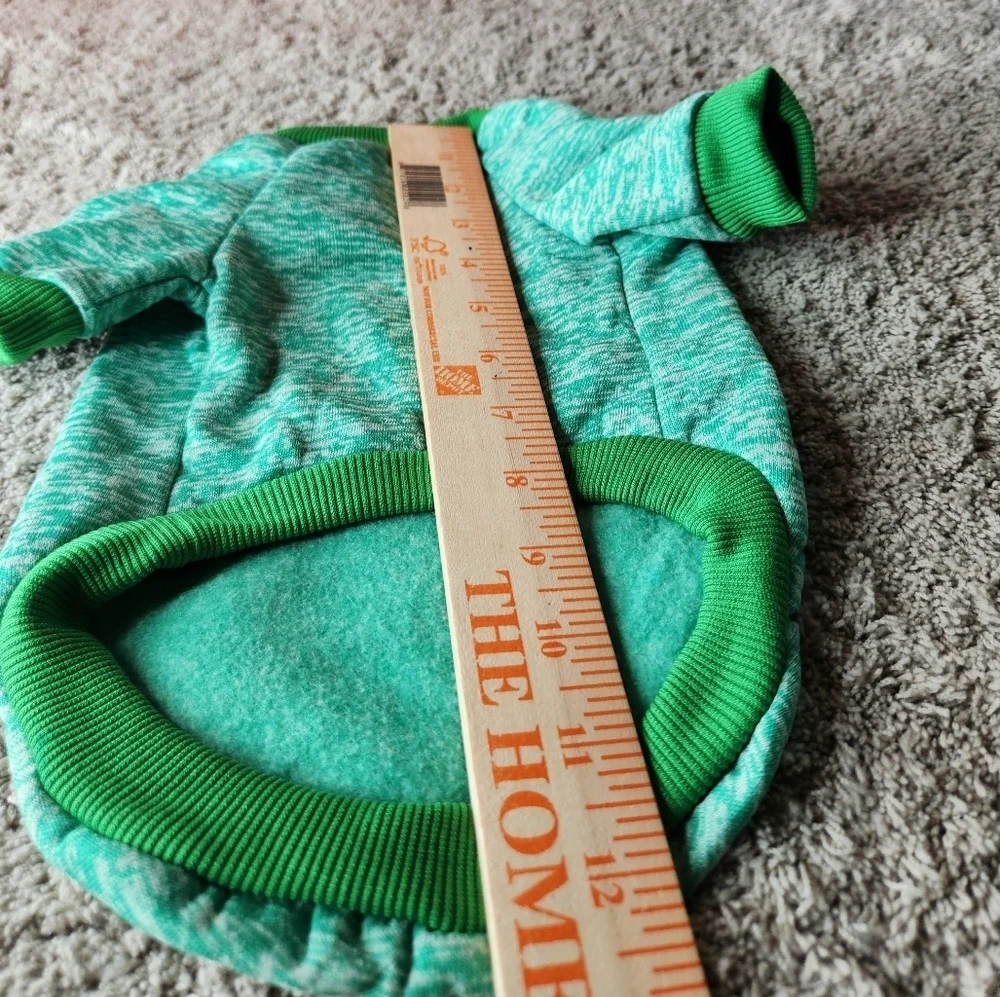 Idepet Pet Dog Classic Sweater Sweatshirt, Soft Fleece Coat for Small Dog & Bow